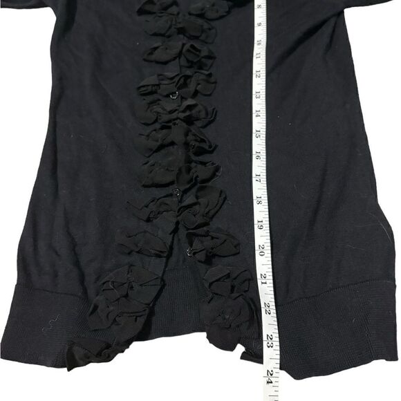 Ted Baker Black Ruffle Button Down Blouse - Picture 5 of 5